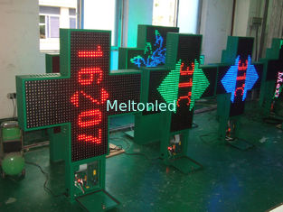 ROHS High Resolution Double Color Cross Scrolling LED Sign 2R1G1B 6944 dots / sqm